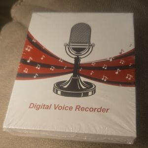 Portable White Digital Voice Recorder - Clear Audio Capture